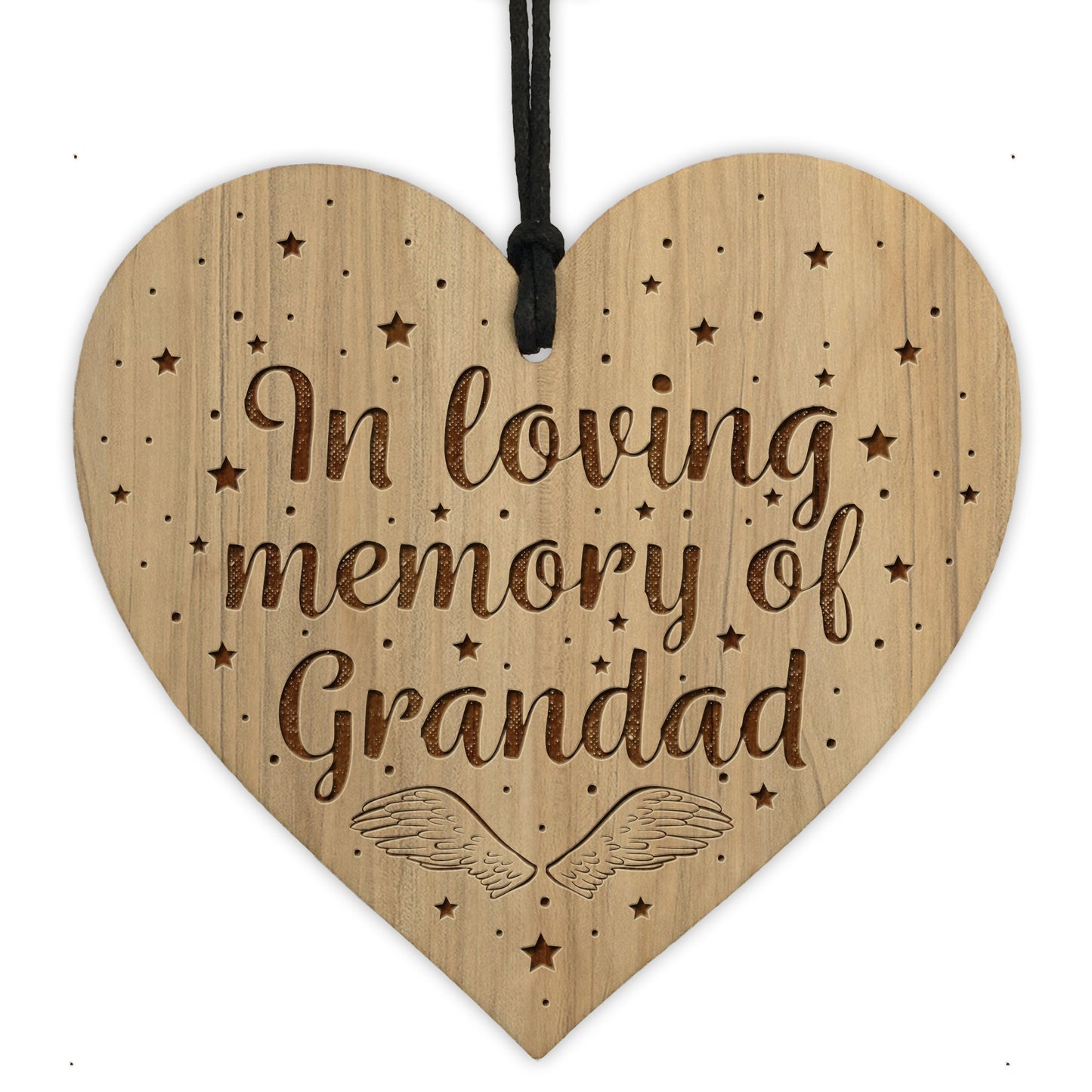 In Memory Of Grandad Memorial Sign Engraved Heart Memorial Sign