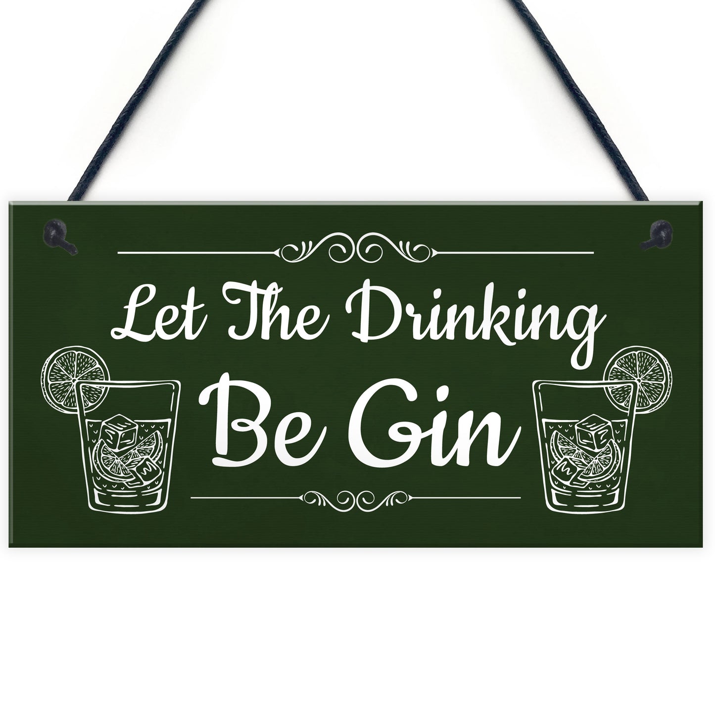 Funny Gin Sign Home Bar Sign Hanging Garden Summerhouse Sign