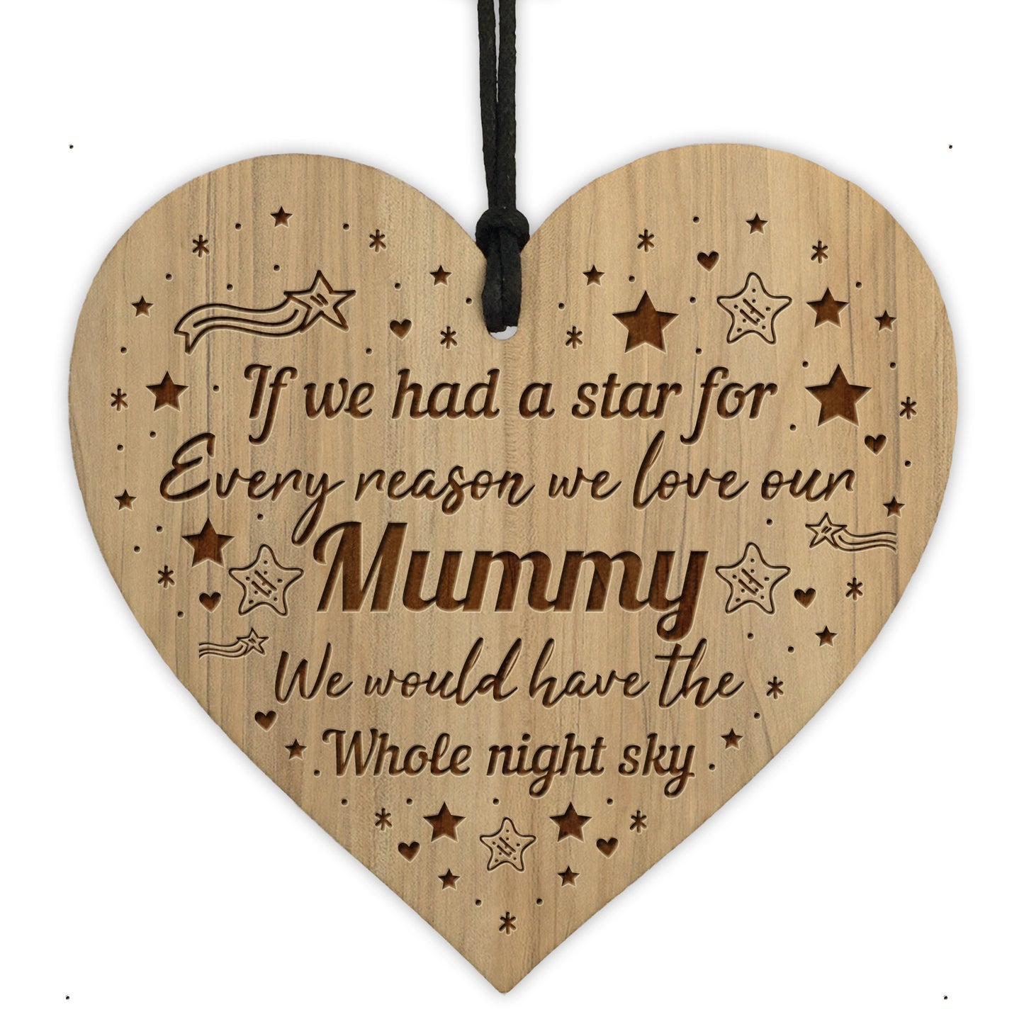 Mummy Gifts LOVE Engraved Heart Mummy Birthday Christmas Gift