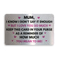 Mum Gift For Mothers Day Birthday Wallet Card Thank You Gift