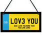 Number Plaque Love You Sign Dad Gift For Fathers Day Birthday