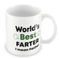 Worlds Best Farter Mug Funny Fathers Day Birthday Gift For Dad
