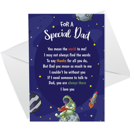 Fathers Day Birthday Card For A Special Dad Novelty Card