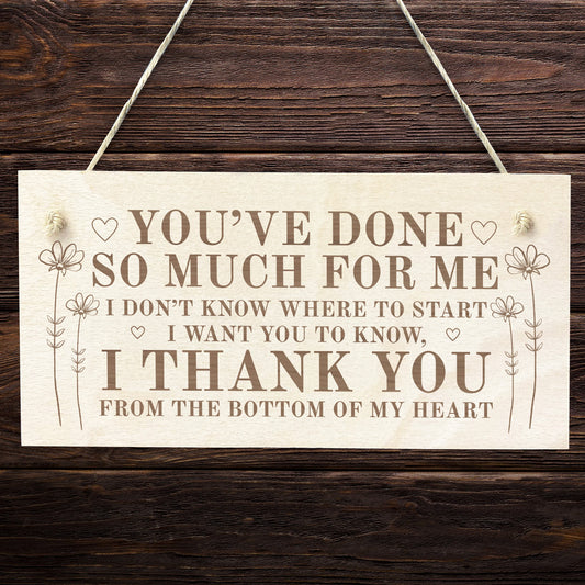 Thank You Gift For Best Friend Him Her Teacher Engraved Sign