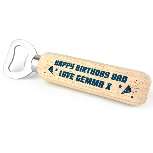 Birthday Gift For Dad Wood Bottle Opener Dad Gift From Daughter