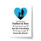 Father And Son Fathers Day Print Birthday Gift For Dad Son A4