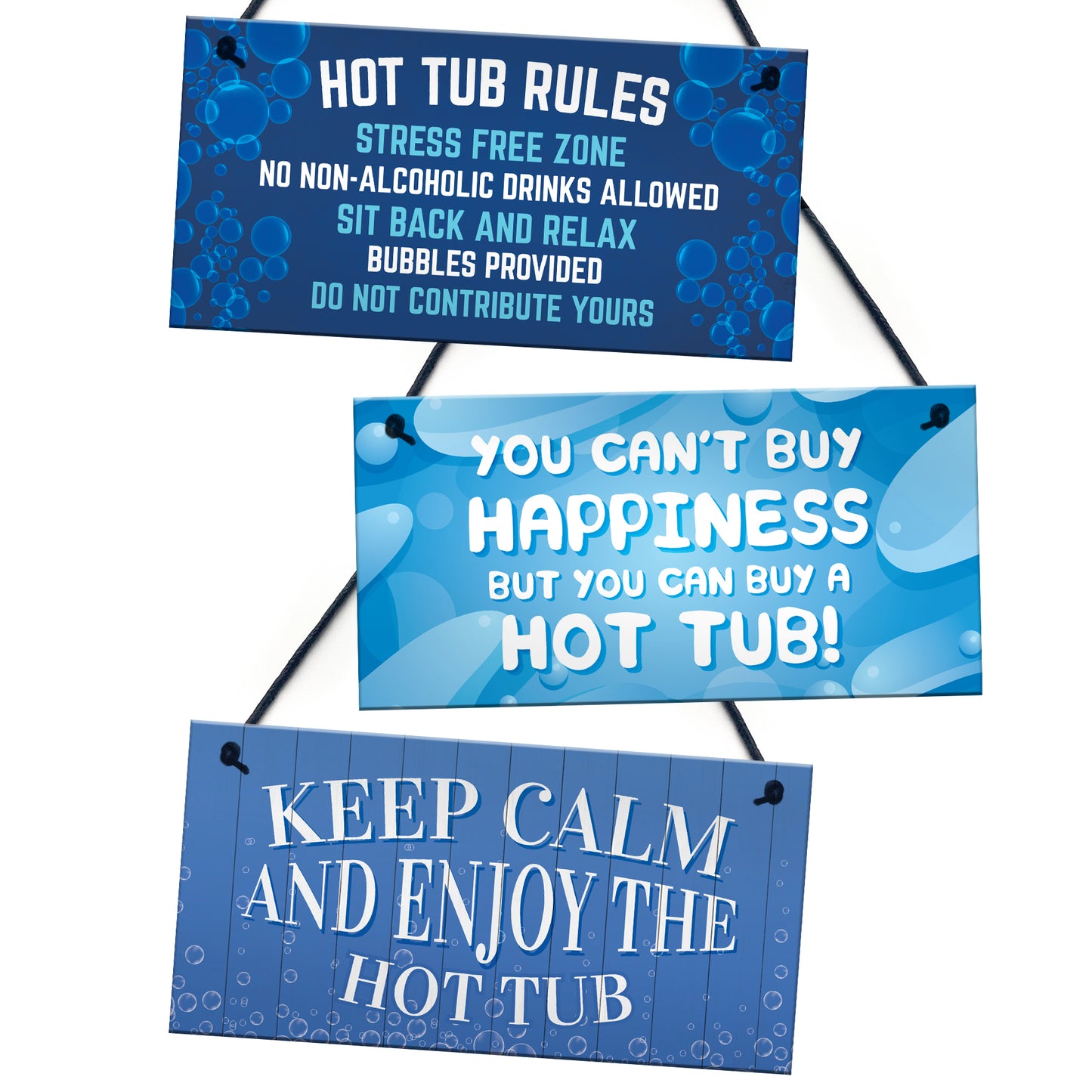 3 Pieces Hot Tub Signs and Plaques Garden Pool Shed Hanging