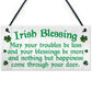 Irish Blessing Happiness Friendship Hanging Plaque