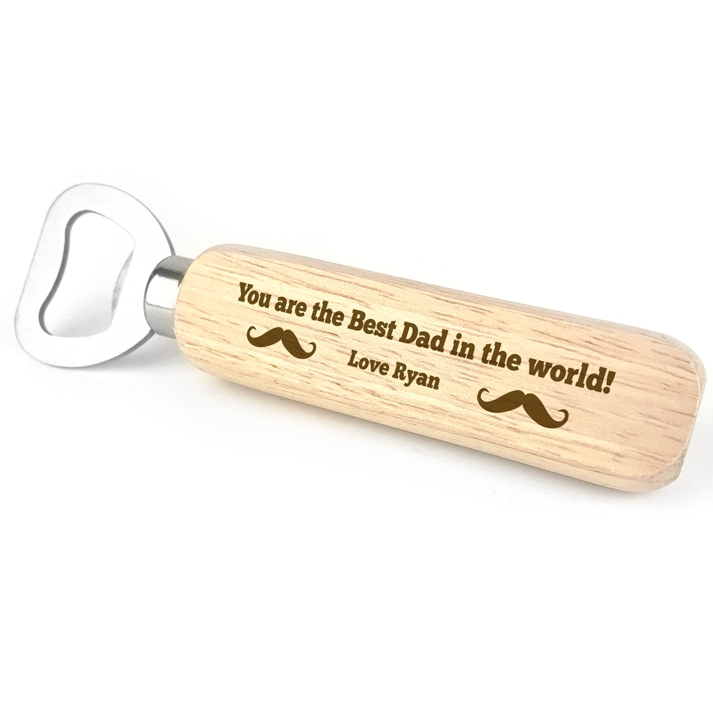 Quirky Gift For Dad Birthday Fathers Day Wooden Bottle Opener