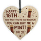 Funny 18th Birthday Gift For Son Daughter Wood Heart Alcohol