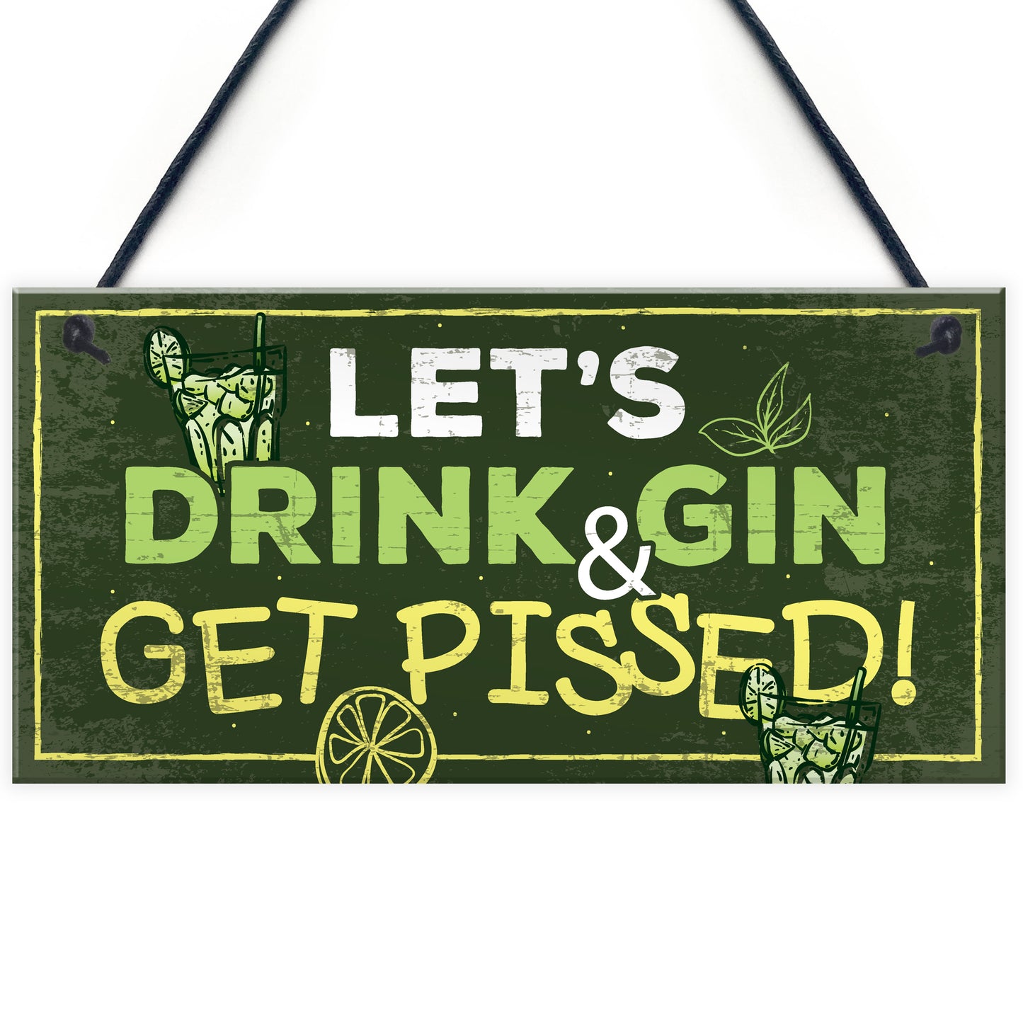 Funny Gin Sign Gift For Gin Lovers Alcohol Man Cave Bar Plaque
