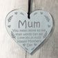 I Love You Mum Mothers Day Gift Engraved Heart Beautiful Gift