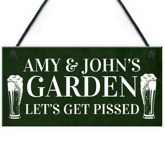 Garden SignPersonalised Funny Bar Sign Garage Pub Shed Plaque