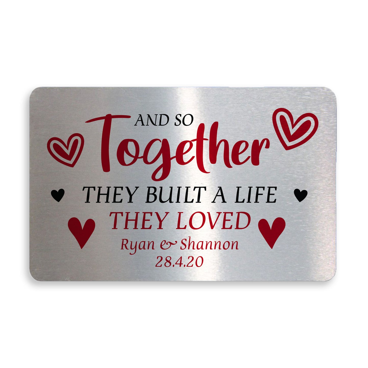 Anniversary Gifts For Him Her Personalised Wallet Insert