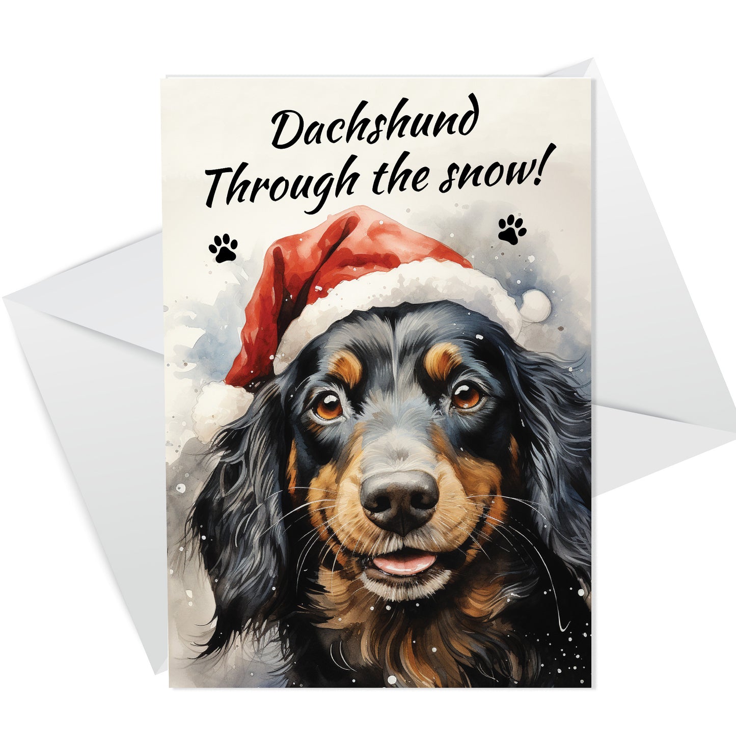 Daschshund Christmas Card Funny Christmas Card For Mum Dad