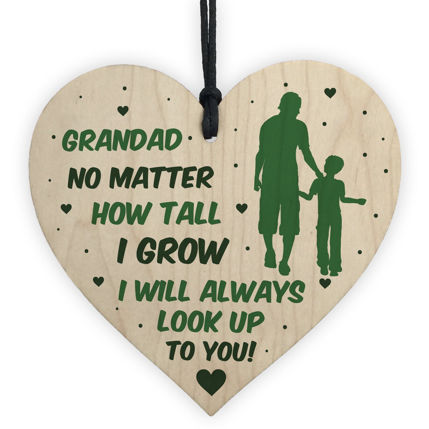 Novelty Gift For Grandad Birthday Christmas Heart Thank You Gift