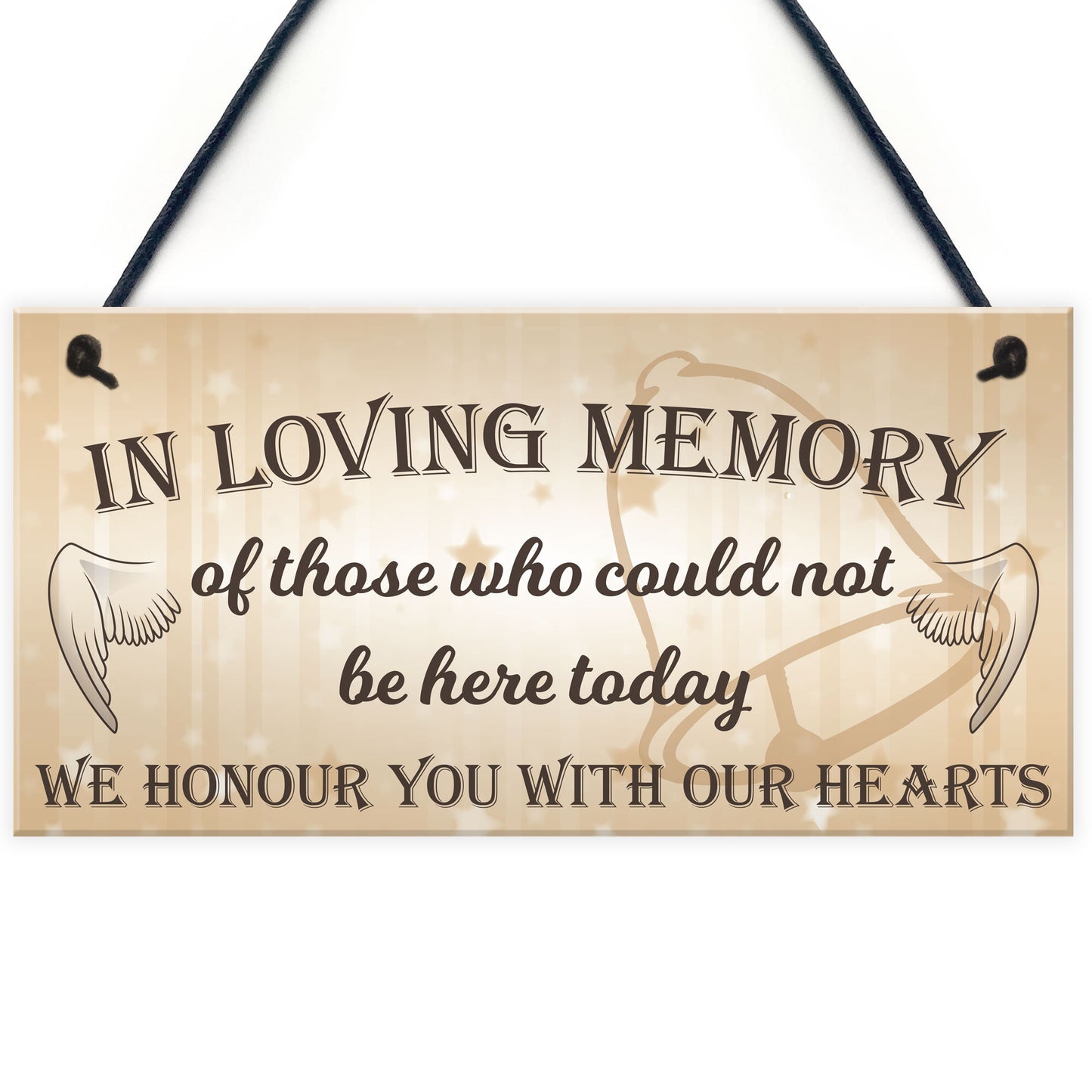 In Loving Memory Be Here Today Wedding Prop Hanging Plaque Sign