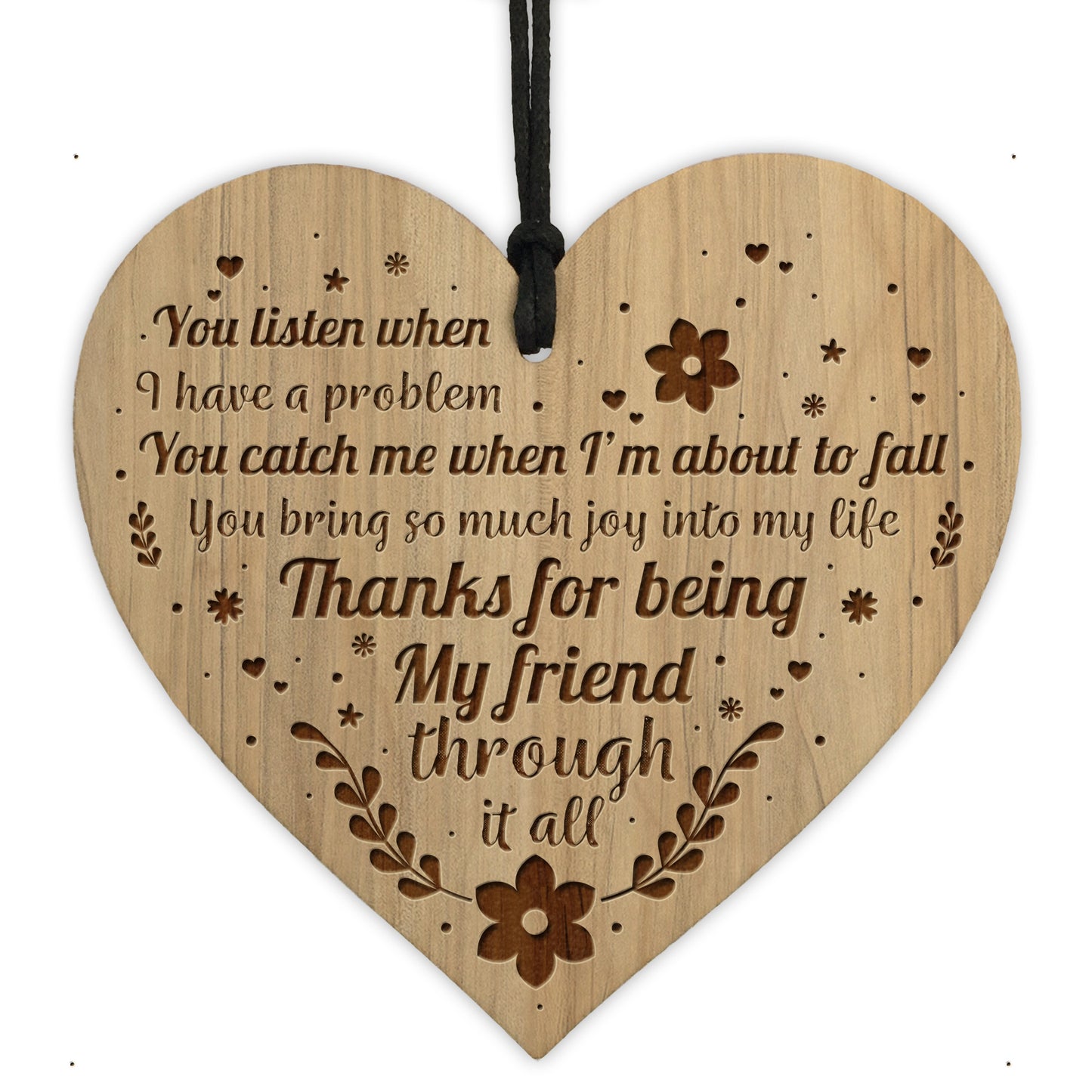 Friendship Plaque Engraved Heart Best Friend Birthday Thank You