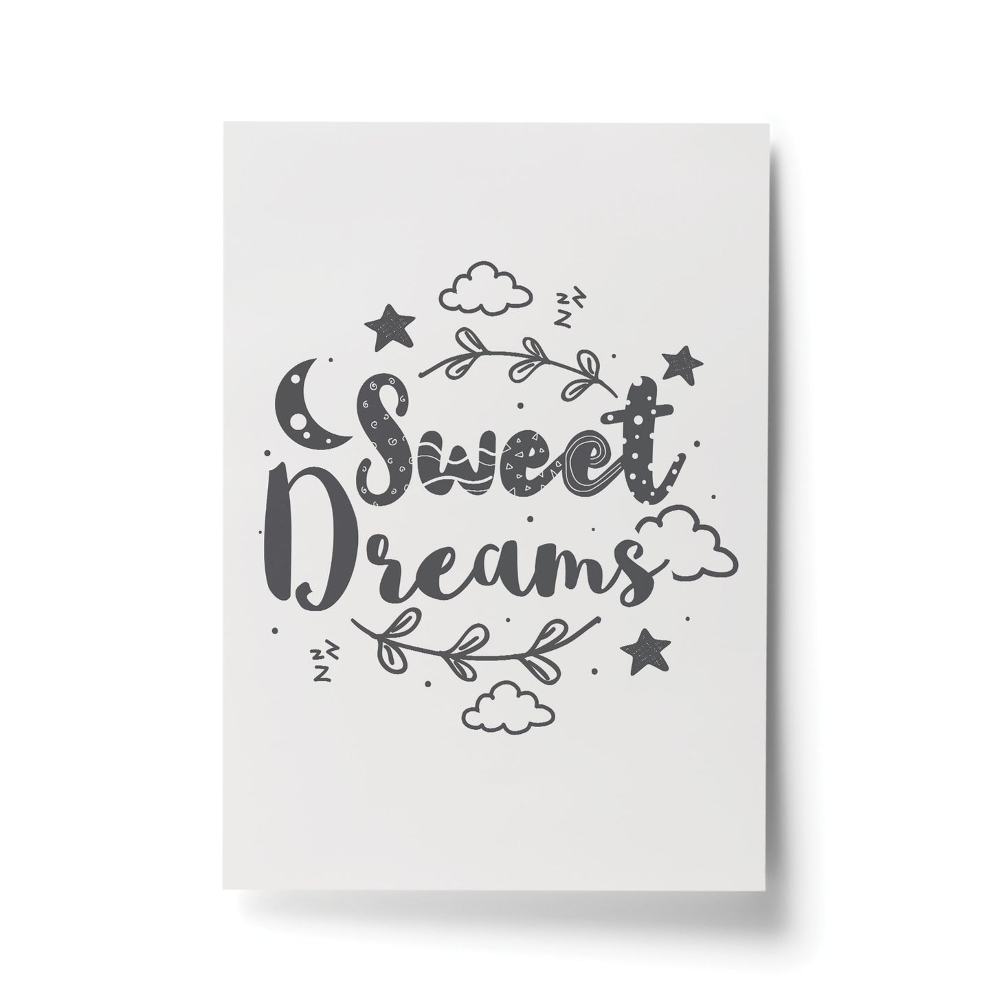 Cute Bedroom Sign Grey Nursery Print For Baby Girl Boy Bedroom