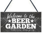 Welcome Sign Beer Garden Signs Wall Pub Garden Plaque Gifts