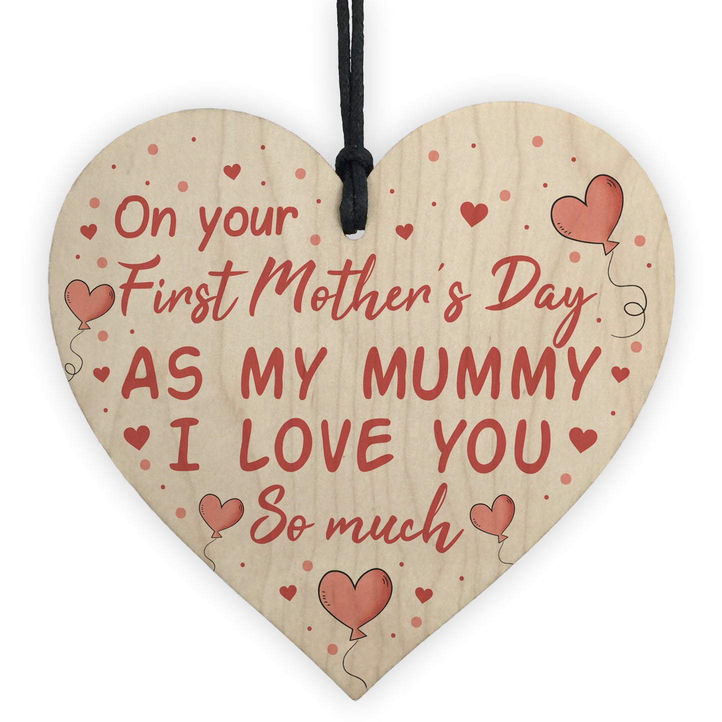 First Mothers Day Wood Heart Gift Mum Mummy To Be Gifts
