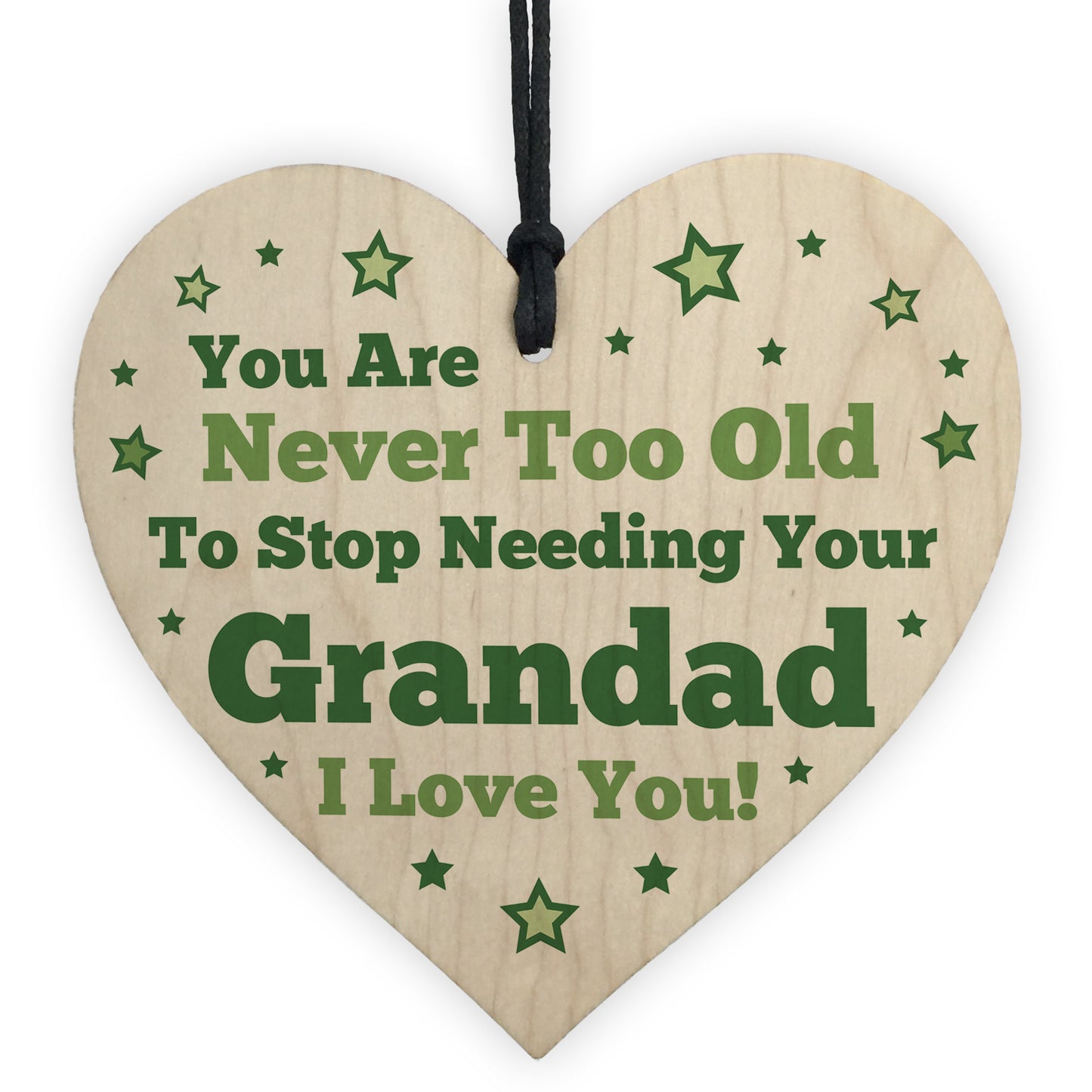 Grandad Gift For Birthday Fathers Day Wood Heart Thank You Gift