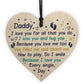 Dad Birthday Christmas Daddy To Be Wooden Heart From Bump Baby