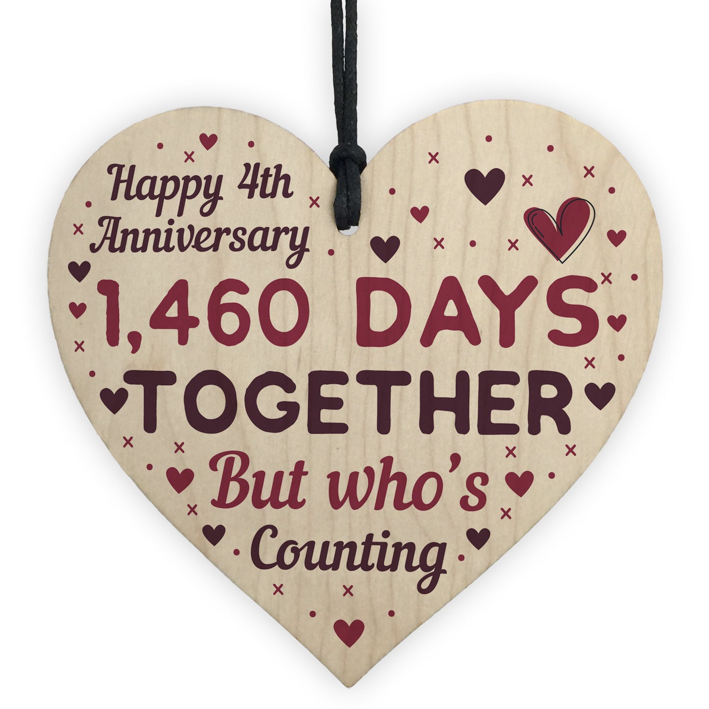 Handmade Wood Heart Gift To Celebrate 4th Wedding Anniversary