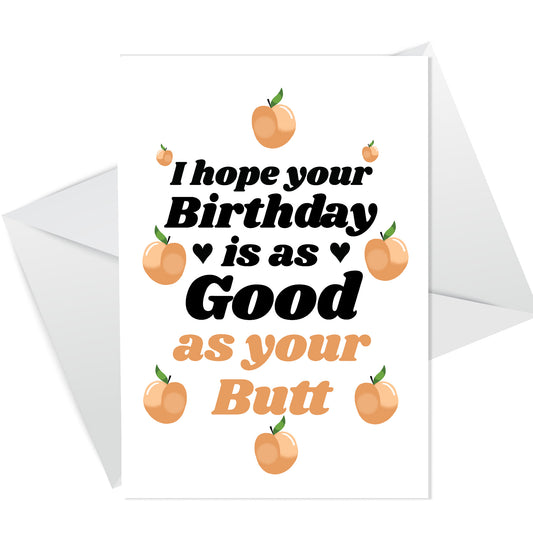 Funny Birthday Card For Girlfriend Butt Card Joke Card For Her