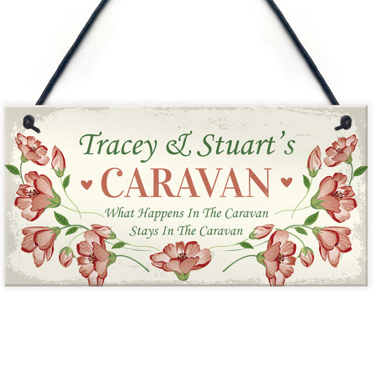 Caravan Sign Personalised Gift For Nan Grandad Caravan Decor