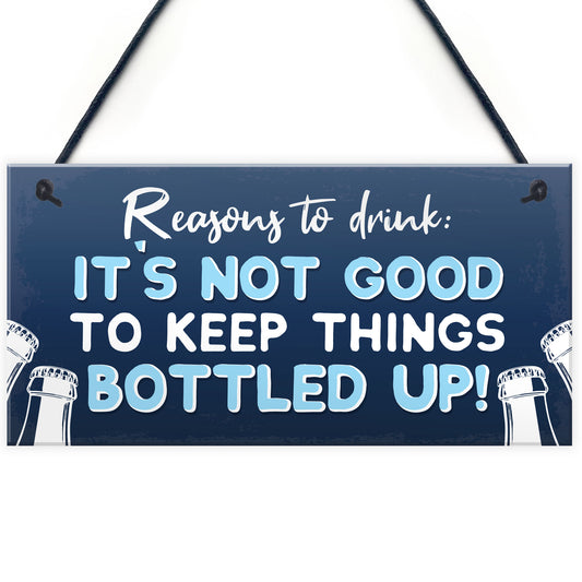Funny Alcohol Gift To Hang In Home Bar Pub Garden Sign Gin Beer
