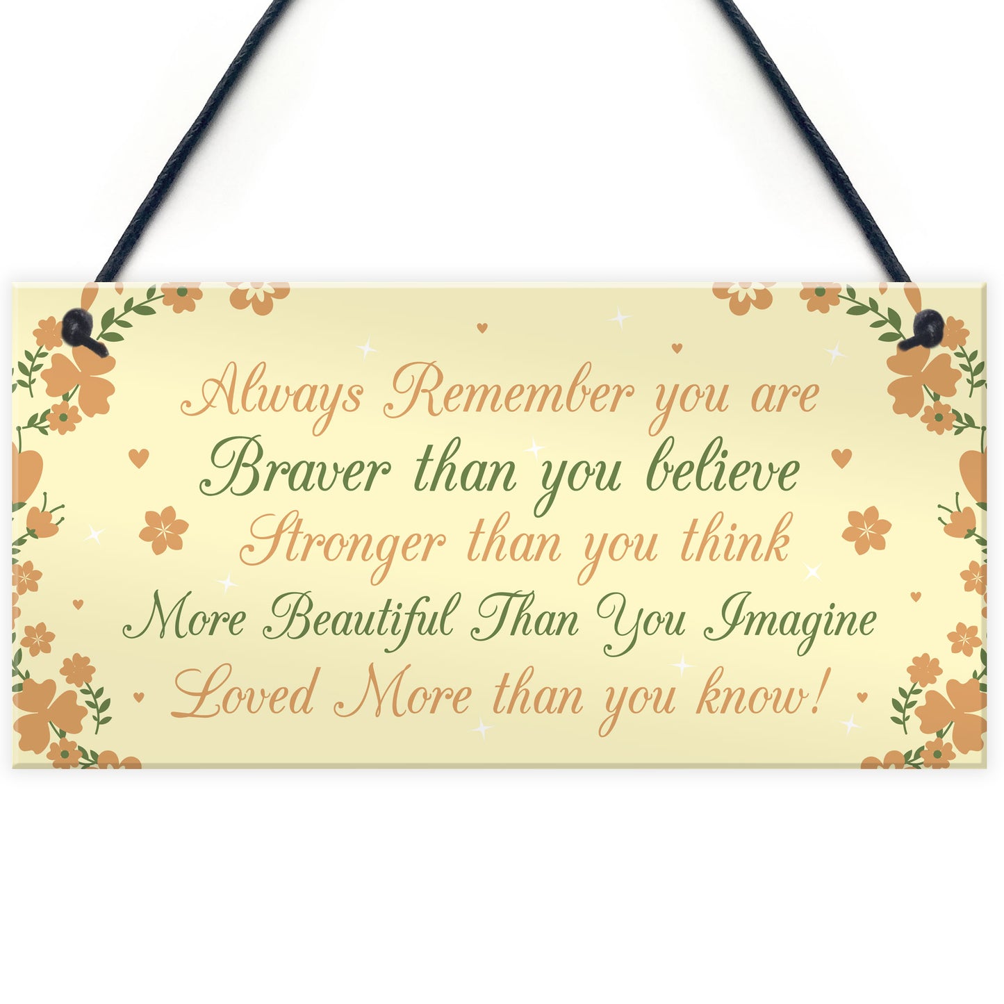 Stronger Inspirational Plaque Friendship Gifts Friendship Quote