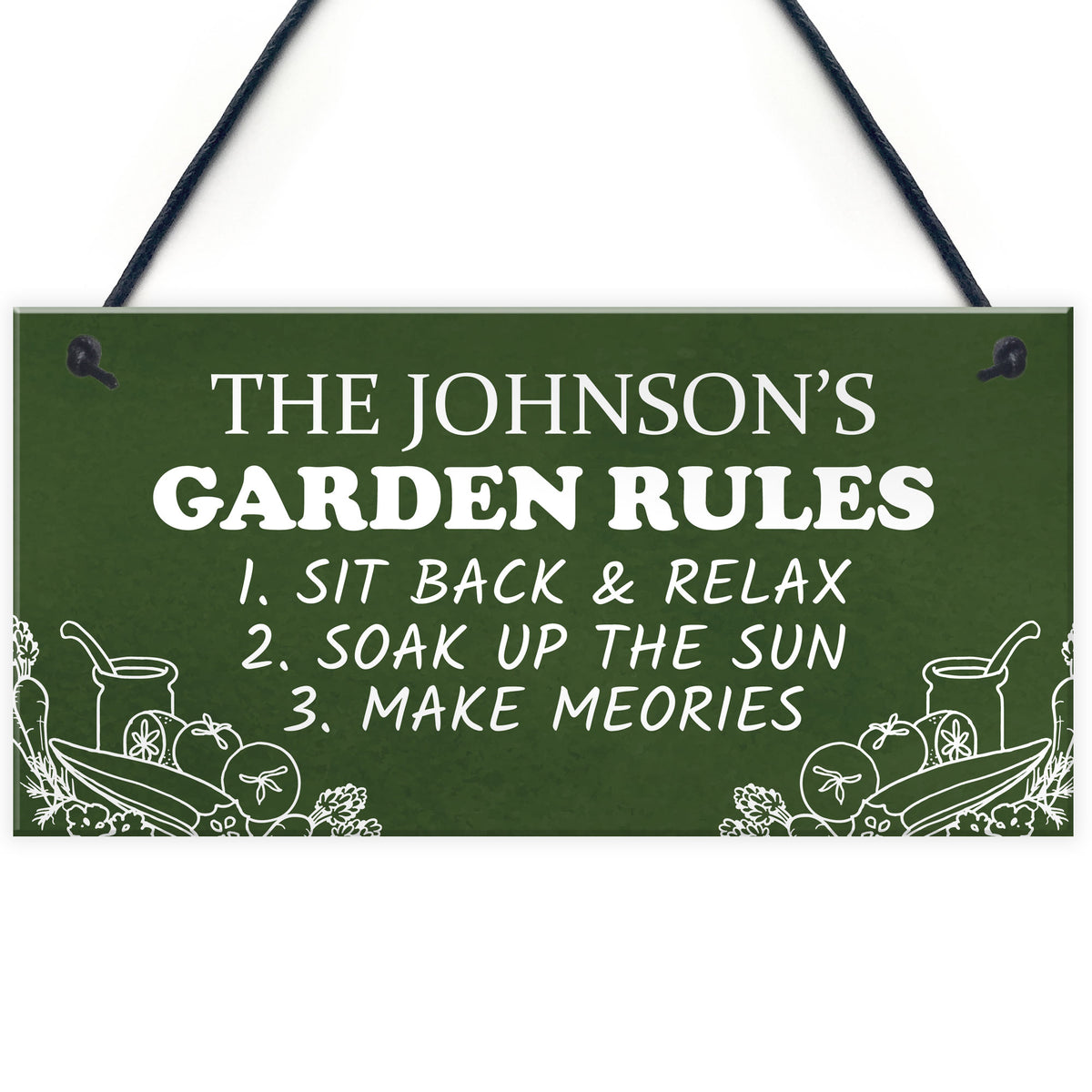 Garden Rules Personalised Garden Shed Summerhouse Plaque