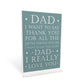 Dad Gifts Standing Plaque Birthday Fathers Day Gift For Dad