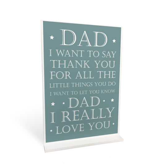 Dad Gifts Standing Plaque Birthday Fathers Day Gift For Dad