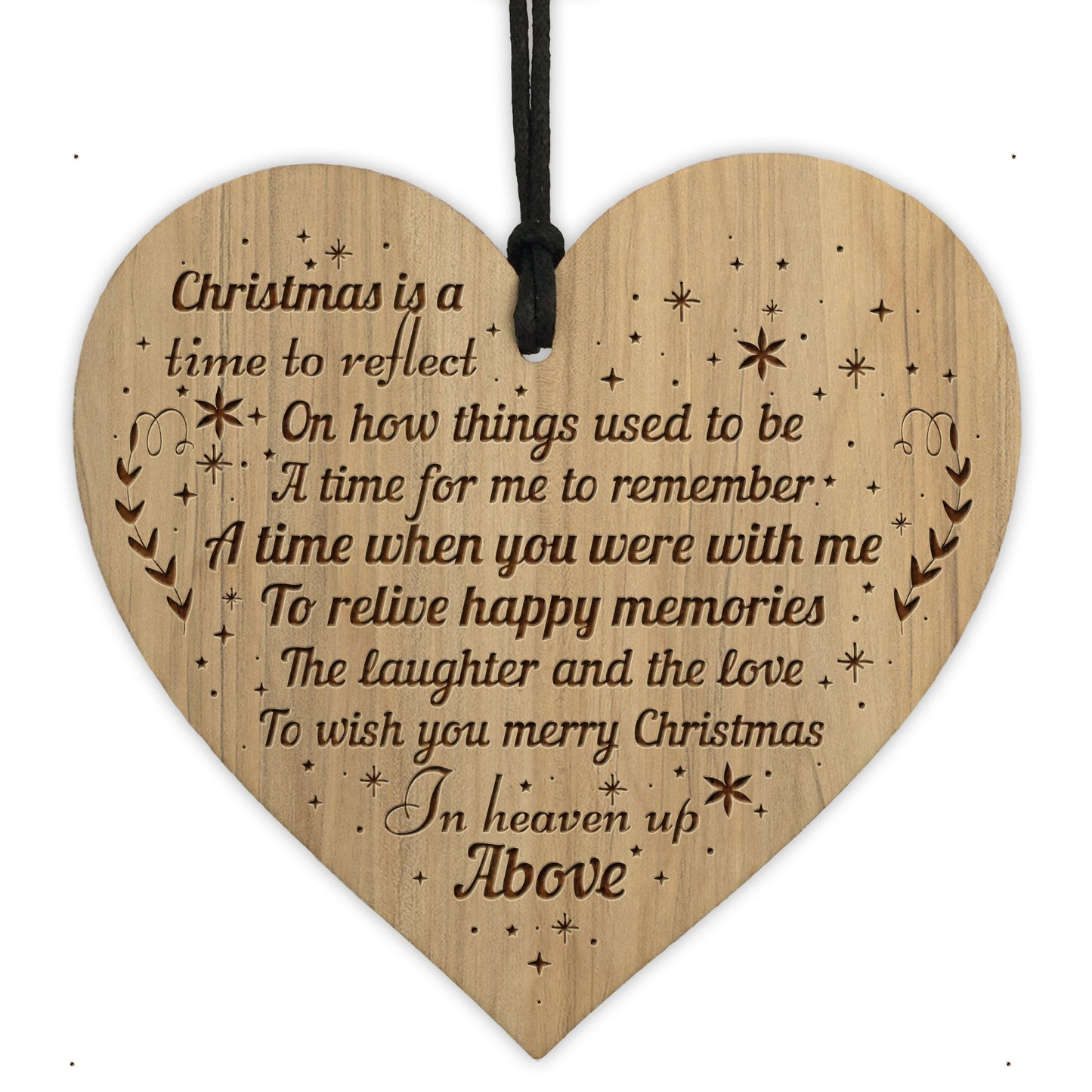 Family Memorial Plaque Wood Christmas Tree Bauble Memorial Gift