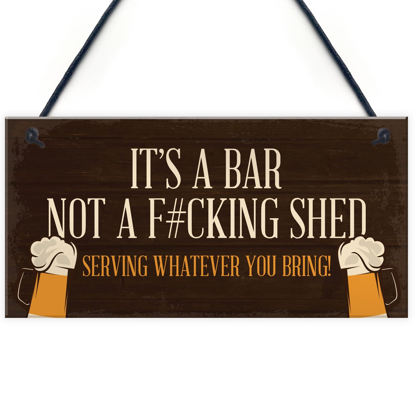 Rude Bar Sign Hanging Funny Garden Garage Pub Shed Man Cave