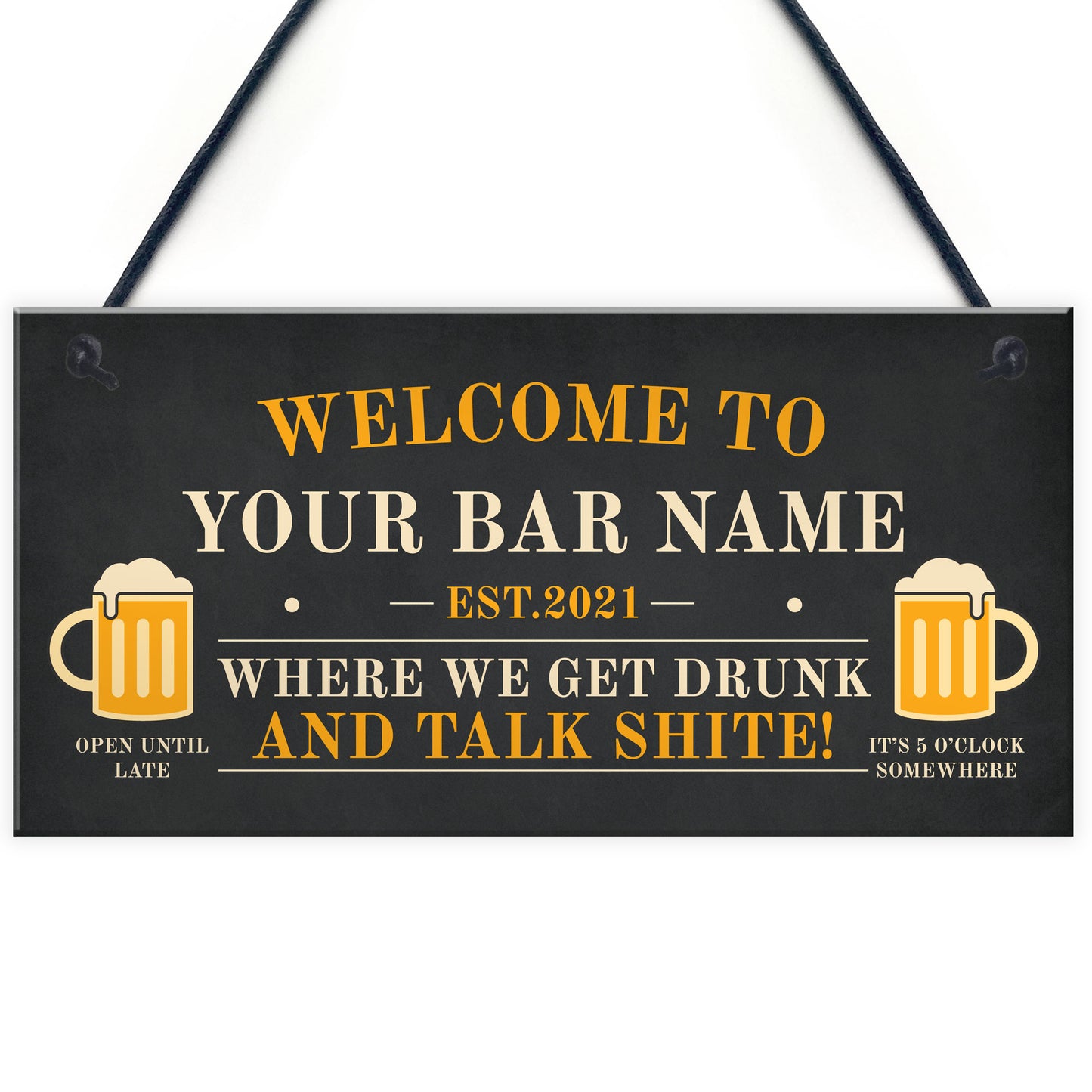Home Bar PERSONALISED Sign Funny Bar Pub Sign Man Cave Gifts