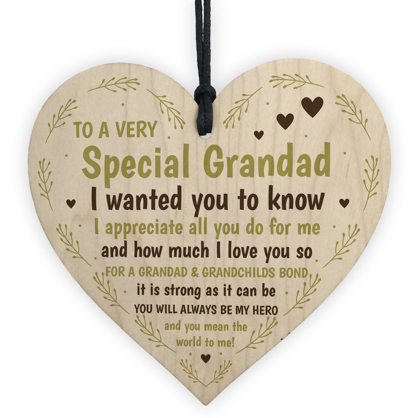 Grandad Gifts For Birthday Fathers Day Heart Grandparent Gift