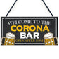 Novelty CORONA BAR Sign Open After 10 Home Bar Pub Sign