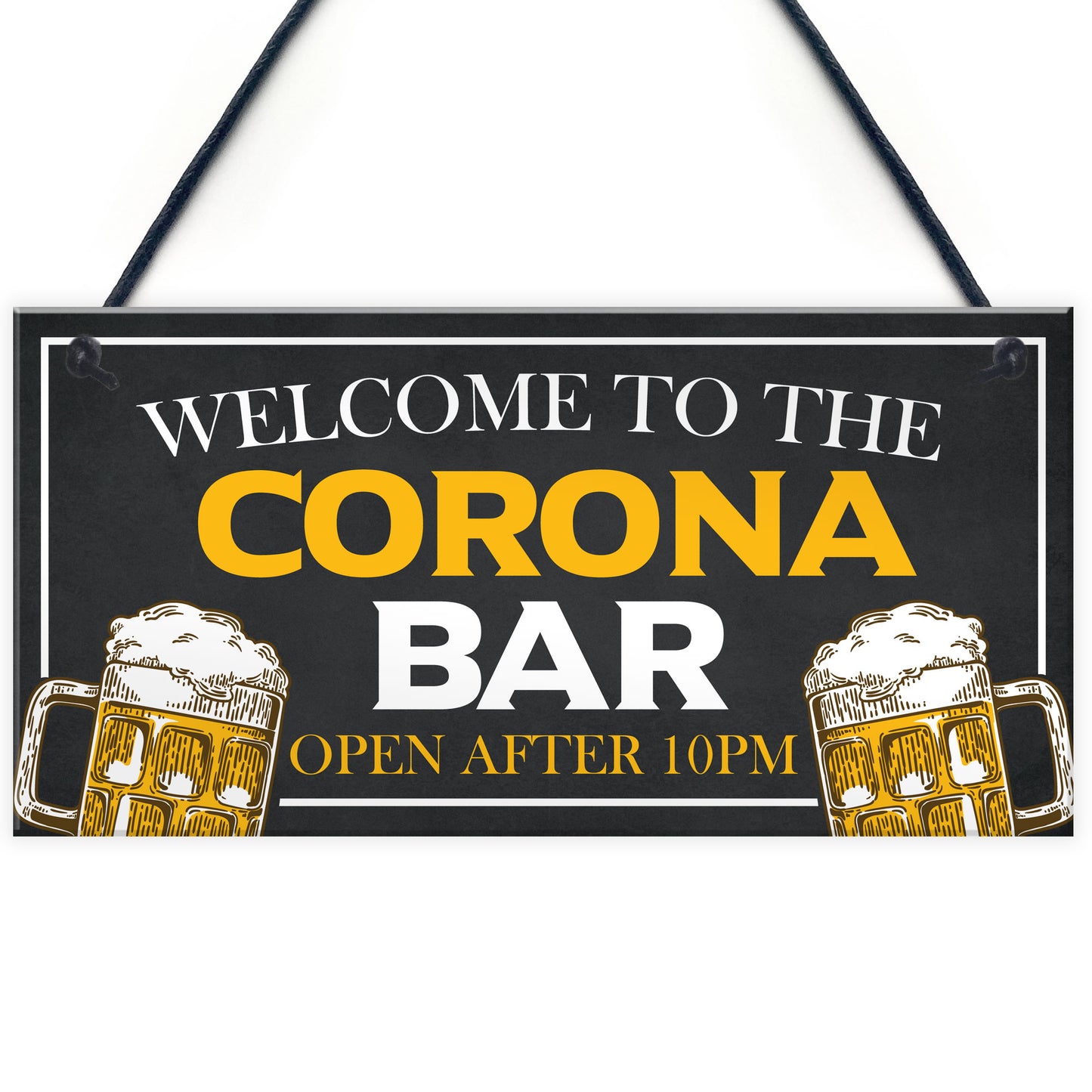 Novelty CORONA BAR Sign Open After 10 Home Bar Pub Sign