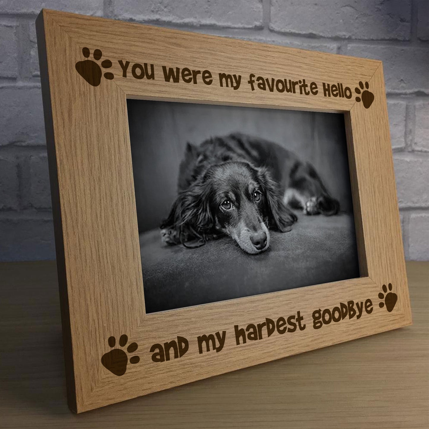 Memorial Wooden Photo Frame For Pet In Memory Of Dog Gift