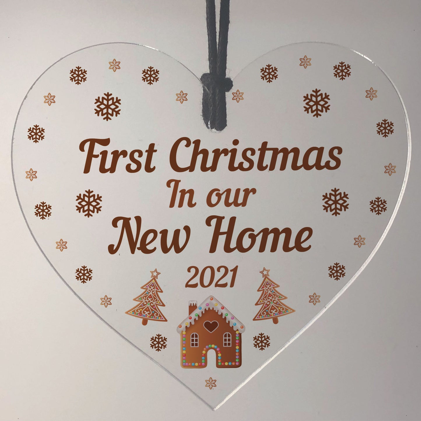 First Christmas In Our New Home Hanging Heart Christmas Decor