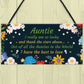 Auntie Gift Hanging Plaque Auntie Birthday Christmas Gifts