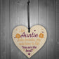 Auntie Gifts Thank You Sign Wooden Heart Plaque Birthday Gift