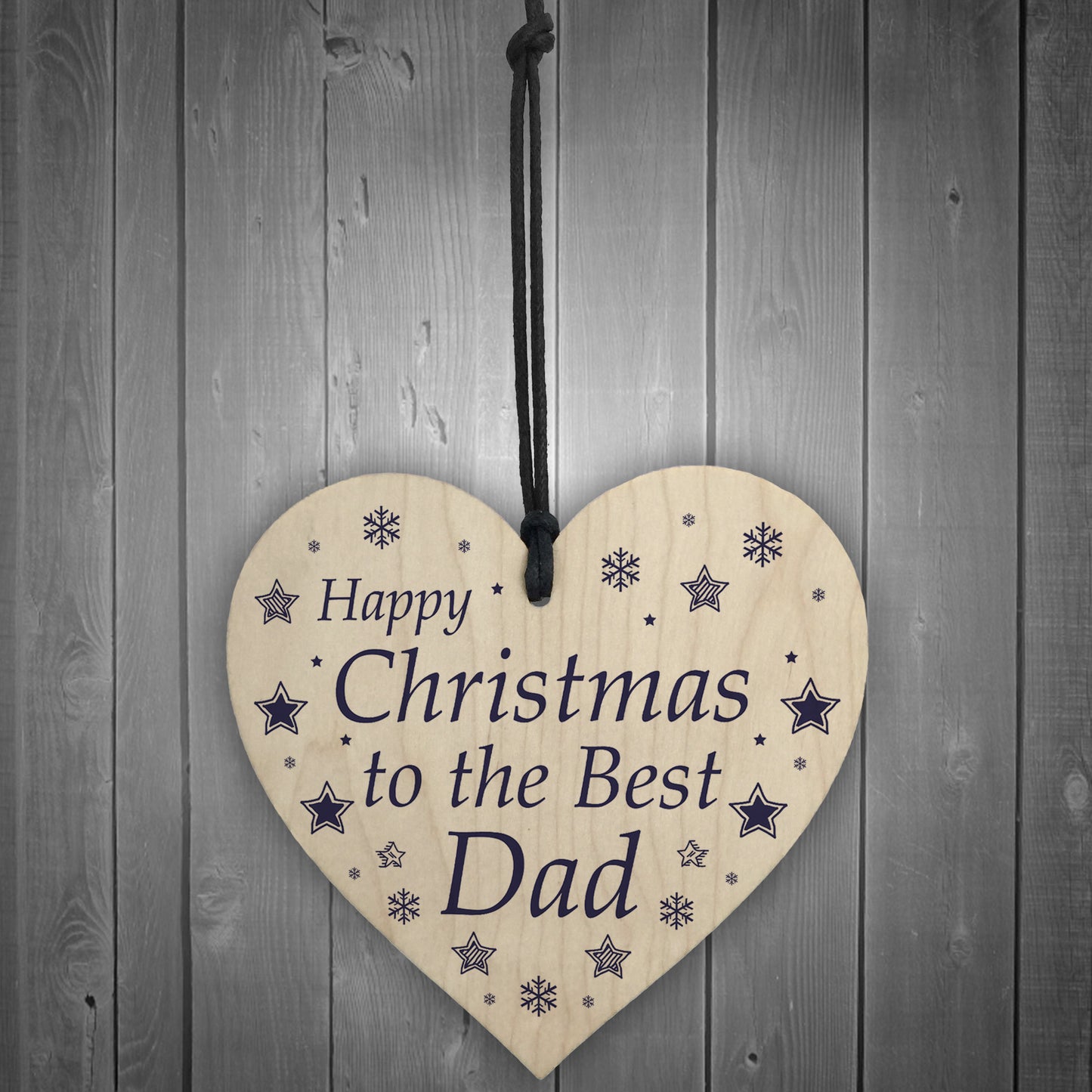 Novelty Dad Christmas Gift Wood Heart Dad Gift From Daughter Son
