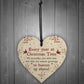 Christmas Memorial Bauble Hanging Wood Heart Memorial Sign