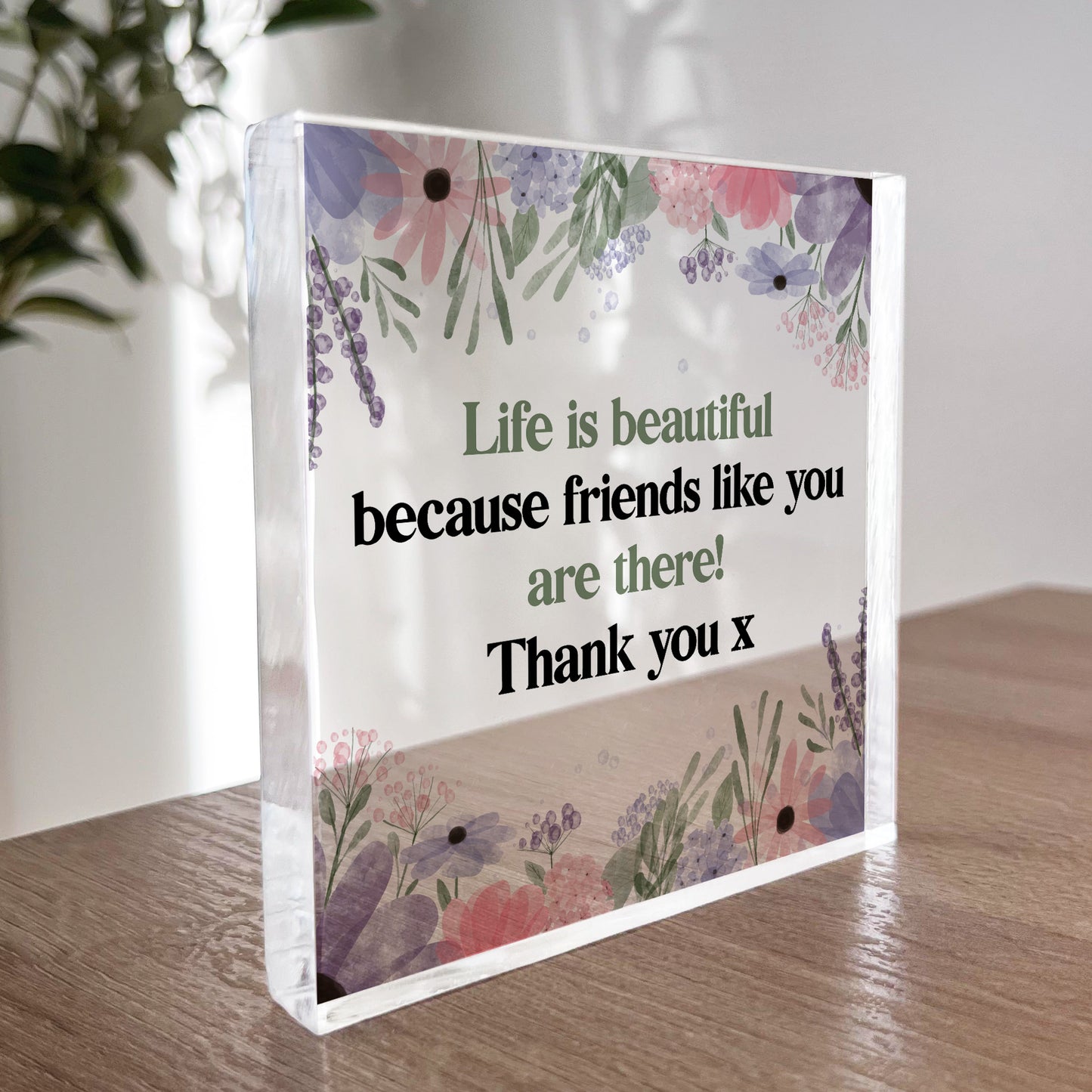 Friendship Gift Thank You Gift For Her Women Acrylic Block