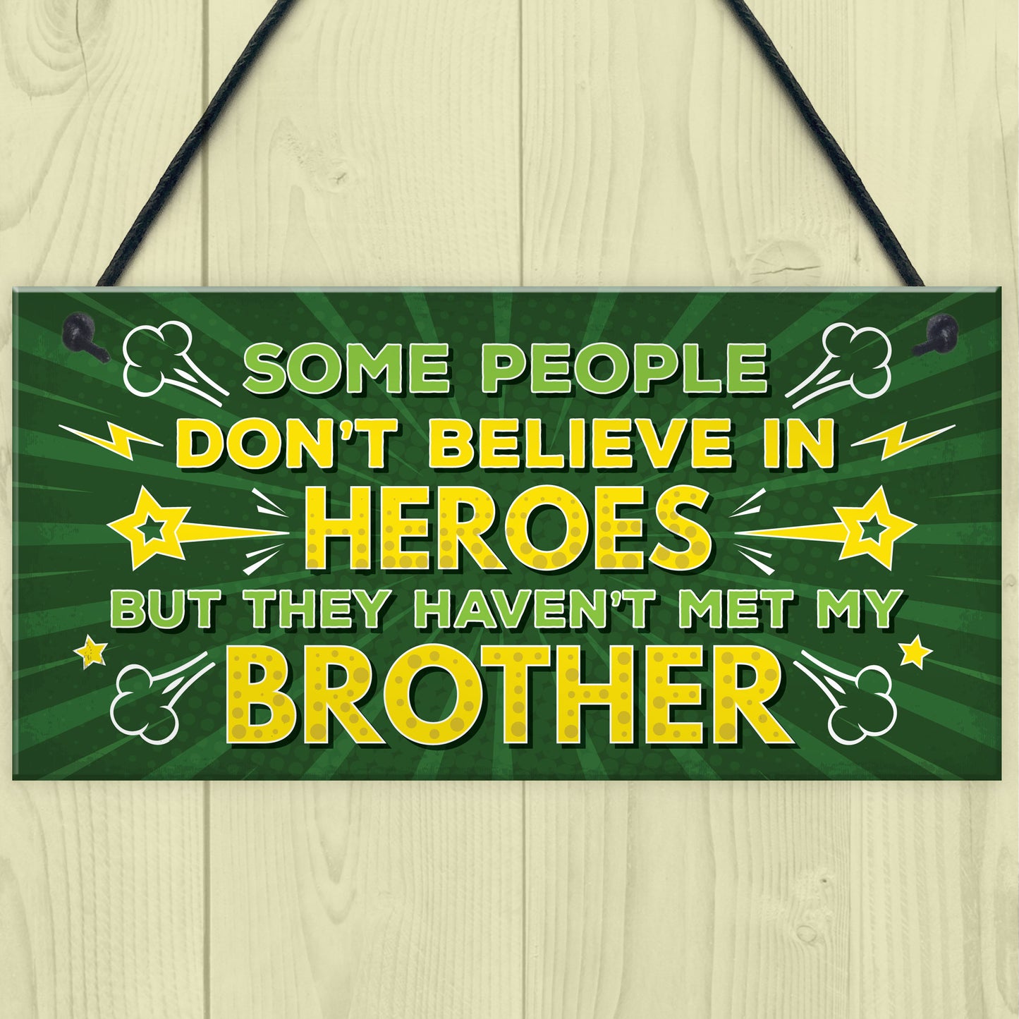 Brother My Hero Family Brother Gifts Novelty Sign Christmas Gift
