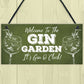 Novelty Gin Garden Bar Sign Novelty Home Decor Sign Gift